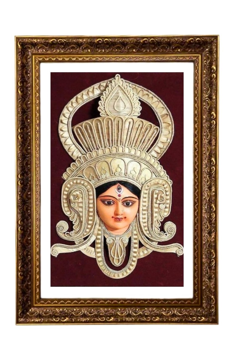 Maa Durga Big Photo Frame - 20x28 Inches For Home,Temple & Office Decoration (F11261)