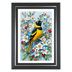 American Gold Finch Photo Wall & Table Frame | 14x18 Inch Black Designer | Perfect For Gifting & Home Decor (F9572)
