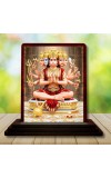 Car Desk/Table Top Lord Hanuman Wooden Photo Stand 3x4 Inches, Compact & Stylish Spiritual Display For Car, Home & Office (Pack Of 1) (F14586)