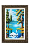 Swan Big Photo Frame - 20x28 Inches For Home,Temple & Office Decoration (F11037)