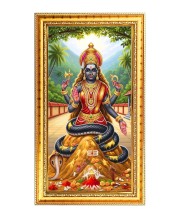 Naga Devi Digital Golden Color Photo Frame | Hindu Religious Wall Decor | 10x17 Inches - Inspirational Wall Art For Office, Home Decor - Ideal Spiritual Gift (F10379)