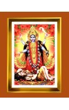 Mata Kaali Golden Photo Frame - 16x20 Inches | Elegant Wooden Frame For Home, Office & Temple Decoration | Spiritual Wall & Table Decor And Gift Item (F9674)