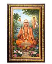 Adhi Shankarcharya Digital Golden Balck Color Photo Frame | Hindu Religious Wall Decor | 10x16 Inches - Inspirational Wall Art For Office, Home Decor - Ideal Spiritual Gift (F16938)