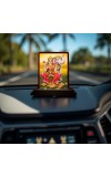 Car Desk/Table Top Goddess Lakshmi Wooden Photo Stand 3x4 Inches, Compact & Stylish Spiritual Display For Car, Home & Office (Pack Of 1) (F14556)