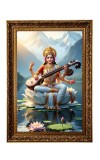 Devi Sraswati Big Photo Frame - 20x28 Inches For Home,Temple & Office Decoration (F11208)