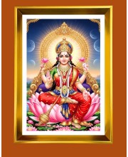 Golden Photo Frame - 10x14 Inches | Elegant Wooden Frame For Home, Office & Temple Decoration | Spiritual Wall & Table Decor and Gift Item