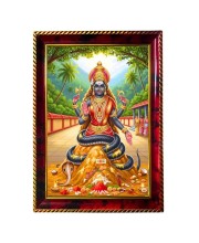 Naga Devi Photo Frame For Wall & Table | 7x9 Inch Golden Cherry Finish | Decorative Naga Devi Photo Frame For Home, Office & Pooja Room (F11702)