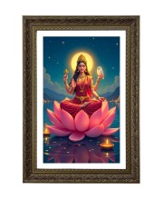 Maa Lakmi Big Photo Frame - 20x28 Inches For Home,Temple & Office Decoration (F10723)