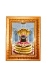Shiva Lingam Golden Designer Photo Frame | 14x18 Inch Religious Wall Hanging Frame For Home & Office Decoration | Hindu Deity Spiritual Gift Item