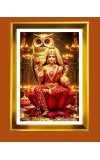 Mata Lakhsmi Golden Photo Frame - 16x20 Inches | Elegant Wooden Frame For Home, Office & Temple Decoration | Spiritual Wall & Table Decor And Gift Item (F9735)