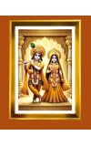 Golden Photo Frame - 10x14 Inches | Elegant Wooden Frame For Home, Office & Temple Decoration | Spiritual Wall & Table Decor and Gift Item