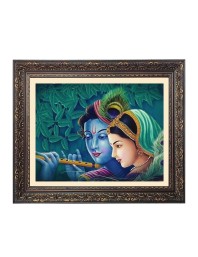 Dharvika radha krishna Big Photo Frame - 24x28 Inches for Home,Temple & Office Decoration