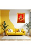 Jai Mata Di Golden Designer Photo Frame | 10x14 Inch Religious Wall Hanging Frame For Home & Office Decoration | Hindu Deity Jai Mata Di Spiritual Gift Item
