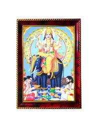 Lord Vishwakarma Photo Frame For Wall & Table | 7x9 Inch Golden Cherry Finish | Decorative Lord Vishwakarma Photo Frame For Home, Office & Pooja Room (F11838)