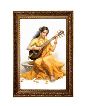 Devi Saraswati Big Photo Frame - 20x28 Inches For Home,Temple & Office Decoration (F11292)
