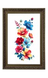 Floral Painting Print Big Photo Frame - 20x28 Inches For Home,Temple & Office Decoration (F11003)