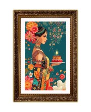 Vertical16X24 Inches Frame Big Photo Frame - 20x28 Inches For Home,Temple & Office Decoration (F10887)