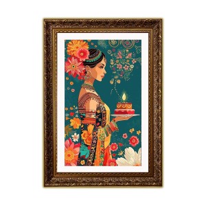 Vertical16X24 Inches Frame Big Photo Frame - 20x28 Inches For Home,Temple & Office Decoration (F10887)