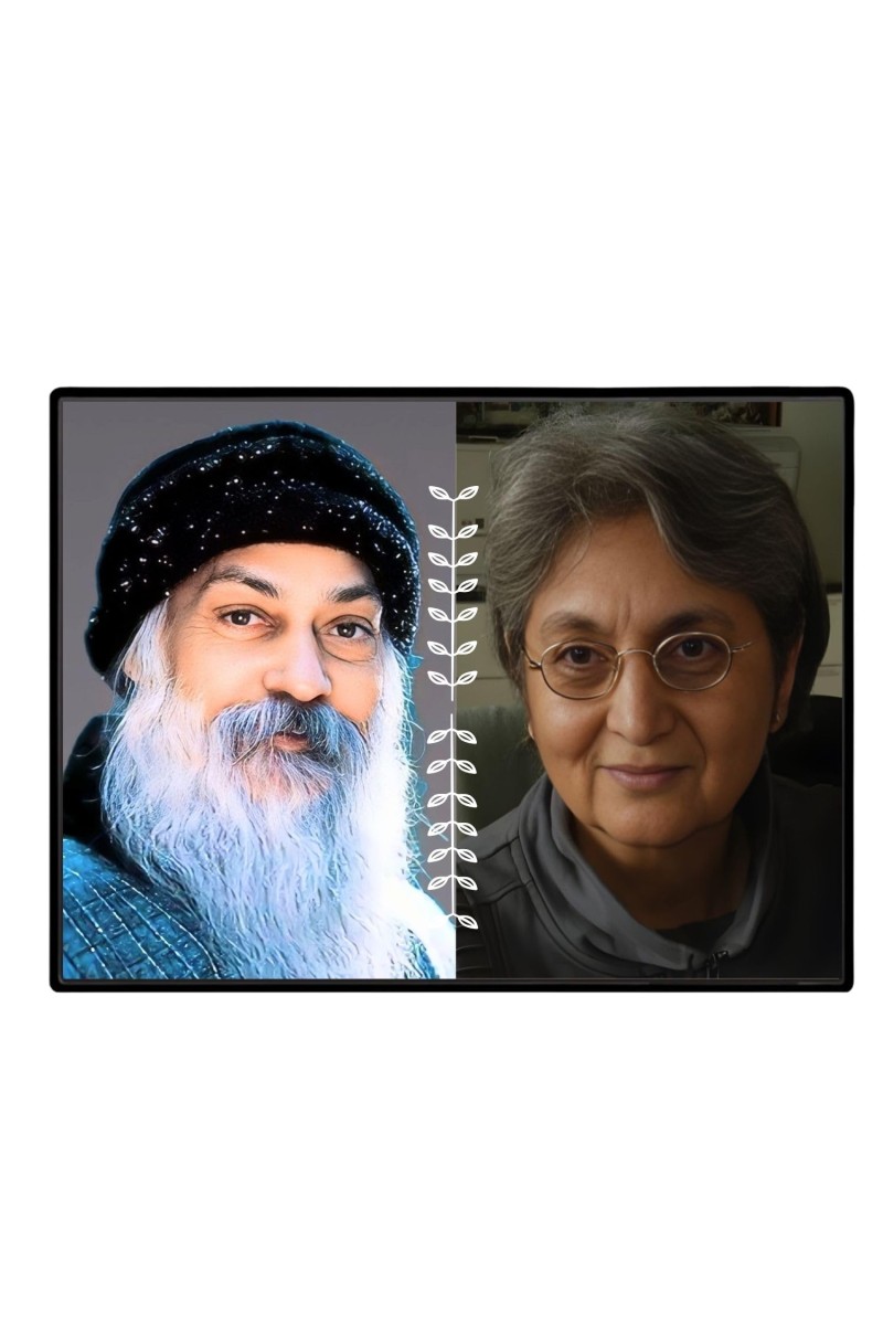 Acharya Rajneesh (Oshoo) &Maa Anand Sheela Laminated Photo - 7x9 Inches, Divine Blessings For Home & Office And Temple Decoration (F16176)