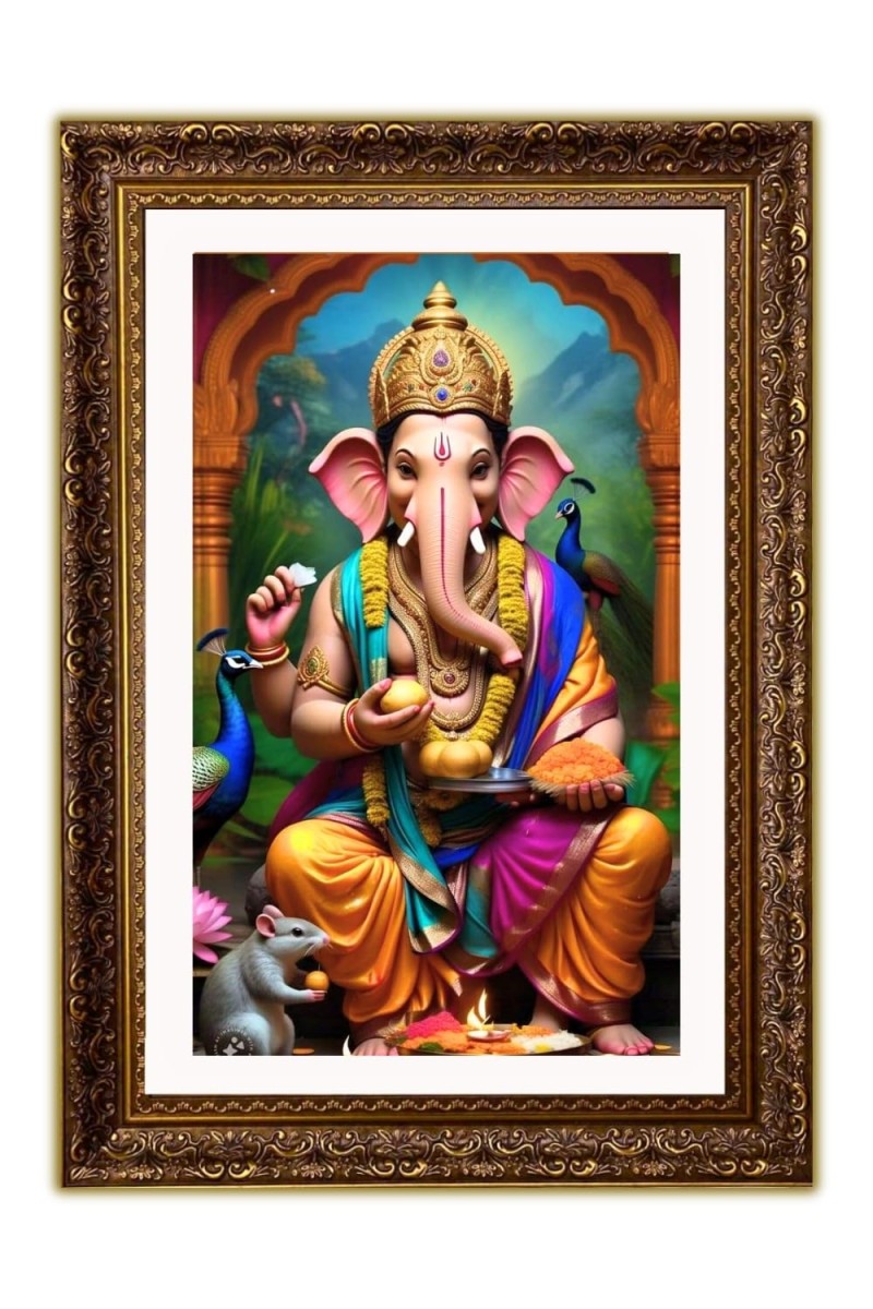 Vertical16X24 Inches Frame Big Photo Frame - 20x28 Inches For Home,Temple & Office Decoration (F10921)