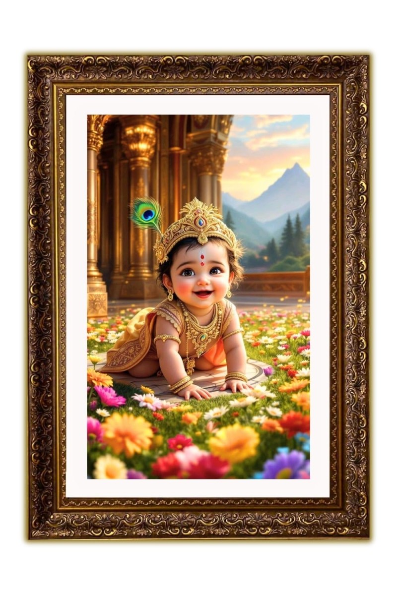 Vertical16X24 Inches Frame Big Photo Frame - 20x28 Inches For Home,Temple & Office Decoration (F10935)