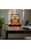 Car Desk/Table Top Lord Jagannath Wooden Photo Stand 3x4 Inches, Compact & Stylish Spiritual Display For Car, Home & Office (Pack Of 1) (F14588)