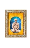 Lahiri Mahasaya Spiritual Guru Digital Photo In Designer Frame, Size 8x12 Inch | Hindu Religious Picture For Home Temple, Office & Gift | Wall Art & Pooja Decor (F10497)