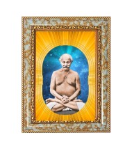 Lahiri Mahasaya Spiritual Guru Digital Photo In Designer Frame, Size 10x16 Inch | Hindu Religious Picture For Home Temple, Office & Gift | Wall Art & Pooja Decor (F10497)