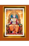 Golden Photo Frame - 10x14 Inches | Elegant Wooden Frame For Home, Office & Temple Decoration | Spiritual Wall & Table Decor and Gift Item