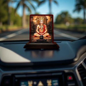 Car Desk/Table Top Lord Hanuman Wooden Photo Stand 3x4 Inches, Compact & Stylish Spiritual Display For Car, Home & Office (Pack Of 1) (F14432) Car Desk/Table Top Lord Hanuman Wooden Photo Stand 3x4 Inches, Compact & Stylish Spiritual Display For Car, Home & Office (Pack Of 1) (F14432)
