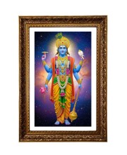 Lord Vishnu Big Photo Frame - 20x28 Inches For Home,Temple & Office Decoration (F11194)