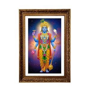 Lord Vishnu Big Photo Frame - 20x28 Inches For Home,Temple & Office Decoration (F11194)