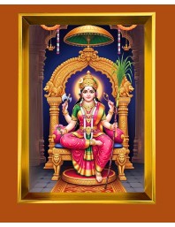 Tripura Sundari Golden Photo Frame - 12x16 Inches | Elegant Wooden Frame For Home, Office & Temple Decoration | Spiritual Wall & Table Decor And Gift Item (F9704)
