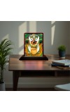 Car Desk/Table Top Lord Jagannath Wooden Photo Stand 3x4 Inches, Compact & Stylish Spiritual Display For Car, Home & Office (Pack Of 1) (F14447)