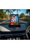 Car Desk/Table Top Lord Ram Hanuman Wooden Photo Stand â€“ 3x4 Inches, Compact & Stylish Spiritual Display For Car, Home & Office (Pack Of 1) (F15054)
