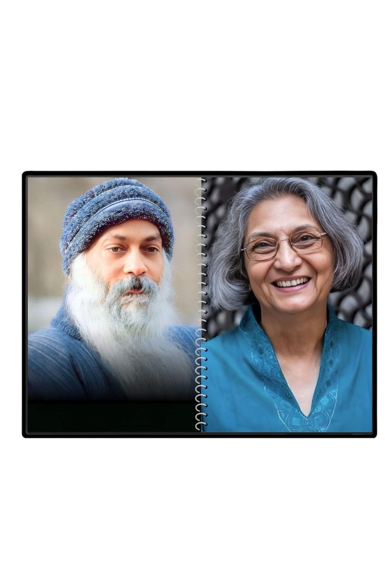 Acharya Rajneesh (Oshoo) &Maa Anand Sheela Laminated Photo - 7x9 Inches, Divine Blessings For Home & Office And Temple Decoration (F16330)