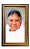 Sri Mata Amritanandamayi Devi Digital Golden Balck Color Photo Frame | Hindu Religious Wall Decor | 10x16 Inches - Inspirational Wall Art For Office, Home Decor - Ideal Spiritual Gift (F16634)