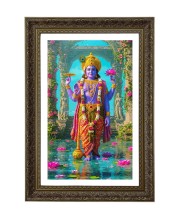Lord Vishnu Big Photo Frame - 20x28 Inches For Home,Temple & Office Decoration (F10711)