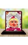 Car Desk/Table Top Harsiddhi_Maa Wooden Photo Stand 3x4 Inches, Compact & Stylish Spiritual Display For Car, Home & Office (Pack Of 1) (F14446)