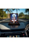 Car Desk/Table Top Lord Krishna Wooden Photo Stand 3x4 Inches, Compact & Stylish Spiritual Display For Car, Home & Office (Pack Of 1) (F14214)