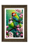 Two Love Birds Big Photo Frame - 20x28 Inches For Home,Temple & Office Decoration (F10750)