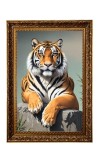 Tiger Big Photo Frame - 20x28 Inches For Home,Temple & Office Decoration (F11223)
