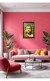 Lord Buddha Photo Frame For Wall & Table | 7x9 Inch Golden Cherry Finish | Decorative Lord Buddha Photo Frame For Home, Office & Pooja Room (F11388)