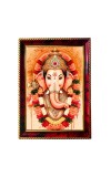 Lord Vinayaka Photo Frame For Wall & Table | 7x9 Inch Golden Cherry Finish | Decorative Lord Vinayaka Photo Frame For Home, Office & Pooja Room (F11676)