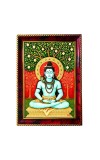 Lord Shiva Photo Frame For Wall & Table | 7x9 Inch Golden Cherry Finish | Decorative Lord Shiva Photo Frame For Home, Office & Pooja Room (F11766)