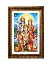 Lord Ram Hanuman & Sita Big Photo Frame - 20x28 Inches For Home,Temple & Office Decoration (F11191)