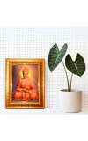 Swami Vivekananda Golden Designer Photo Frame | 10x14 Inch Religious Wall Hanging Frame For Home & Office Decoration | Hindu Deity Spiritual Gift Item