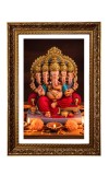 Lord Panchamukhi Ganesh Big Photo Frame - 20x28 Inches For Home,Temple & Office Decoration (F11137)