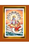 Golden Photo Frame - 10x14 Inches | Elegant Wooden Frame For Home, Office & Temple Decoration | Spiritual Wall & Table Decor and Gift Item
