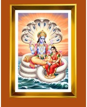 Golden Photo Frame - 10x14 Inches | Elegant Wooden Frame For Home, Office & Temple Decoration | Spiritual Wall & Table Decor and Gift Item